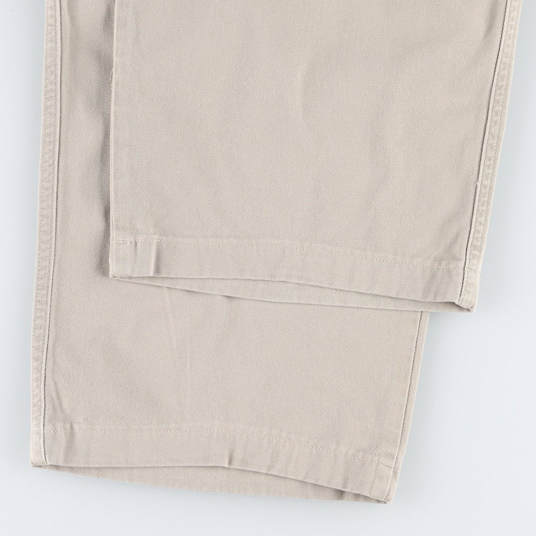 Ralph Lauren CHAPS Two-Pleat Chino Pants, Men's Size W34 (approx.) cotton Beige type Vintage Second Hand