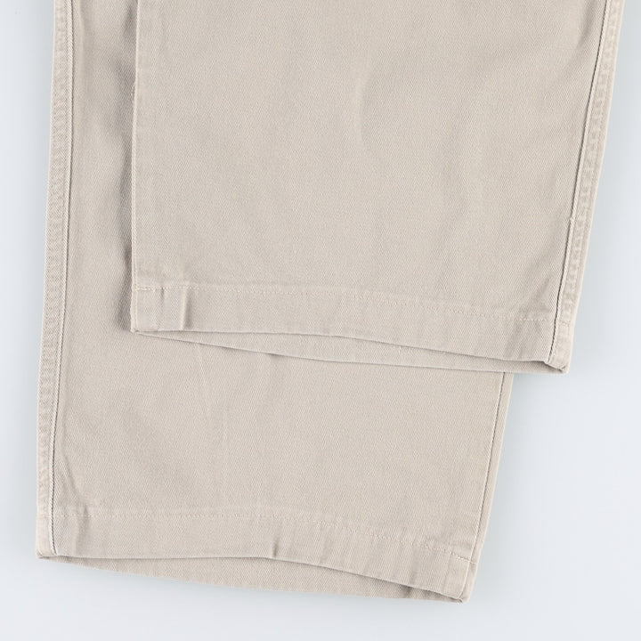 Ralph Lauren CHAPS Two-Pleat Chino Pants, Men's Size W34 (approx.) cotton Beige type Vintage Second Hand