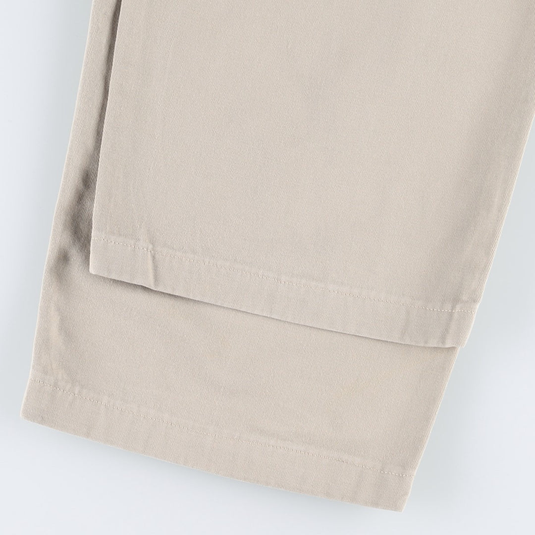 Ralph Lauren CHAPS Two-Pleat Chino Pants, Men's Size W34 (approx.) cotton Beige type Vintage Second Hand