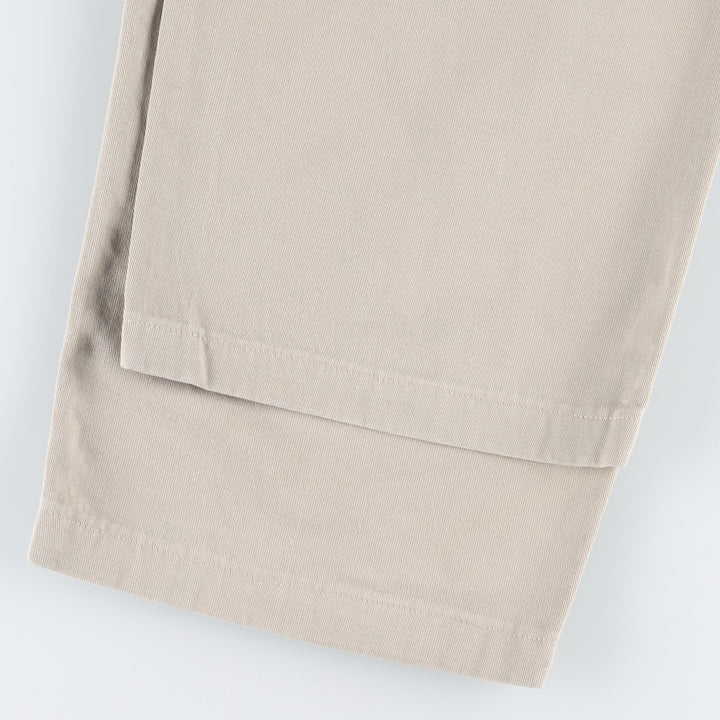 Ralph Lauren CHAPS Two-Pleat Chino Pants, Men's Size W34 (approx.) cotton Beige type Vintage Second Hand
