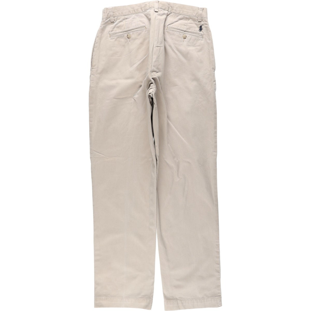 Ralph Lauren ETHAN PANT Two-Pleat Chino Pants, Men's Size W34 (approx.) cotton Beige type Vintage Second Hand