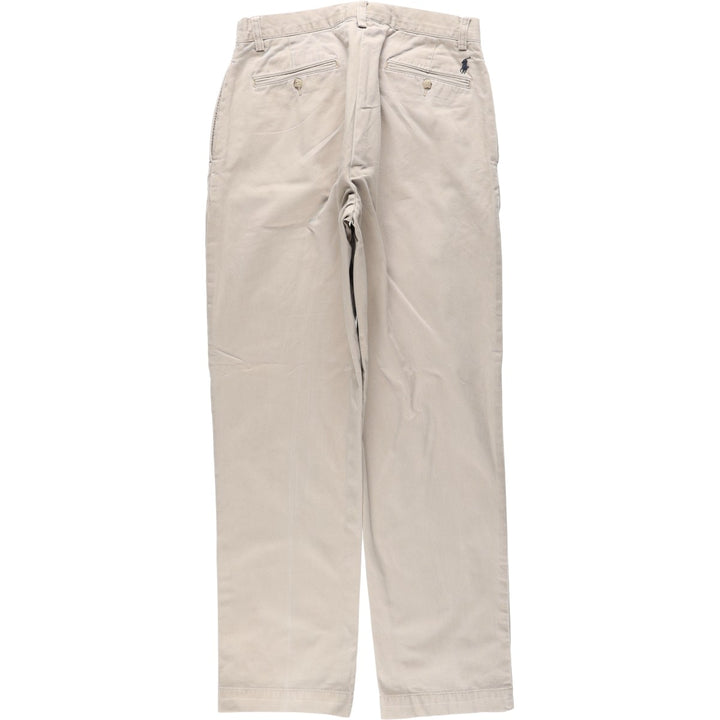 Ralph Lauren ETHAN PANT Two-Pleat Chino Pants, Men's Size W34 (approx.) cotton Beige type Vintage Second Hand