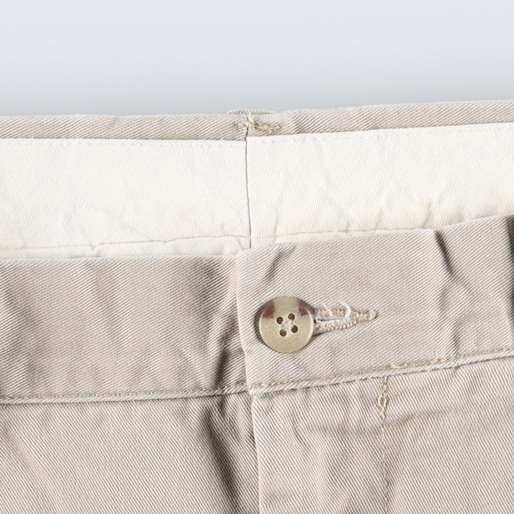 Ralph Lauren ETHAN PANT Two-Pleat Chino Pants, Men's Size W34 (approx.) cotton Beige type Vintage Second Hand