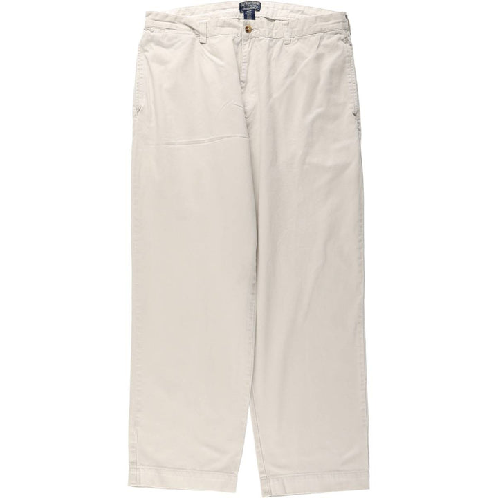 2000'S Ralph Lauren POLO JEANS COMPANY Chino Pants, Men's Size W36 (approx.) cotton Beige type Vintage Second Hand
