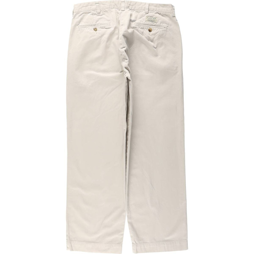2000'S Ralph Lauren POLO JEANS COMPANY Chino Pants, Men's Size W36 (approx.) cotton Beige type Vintage Second Hand
