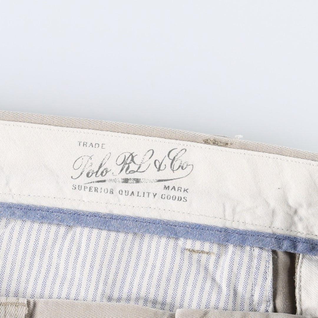 Ralph Lauren chino pants, men's size W35 (approx.) cotton ivory Vintage Second Hand