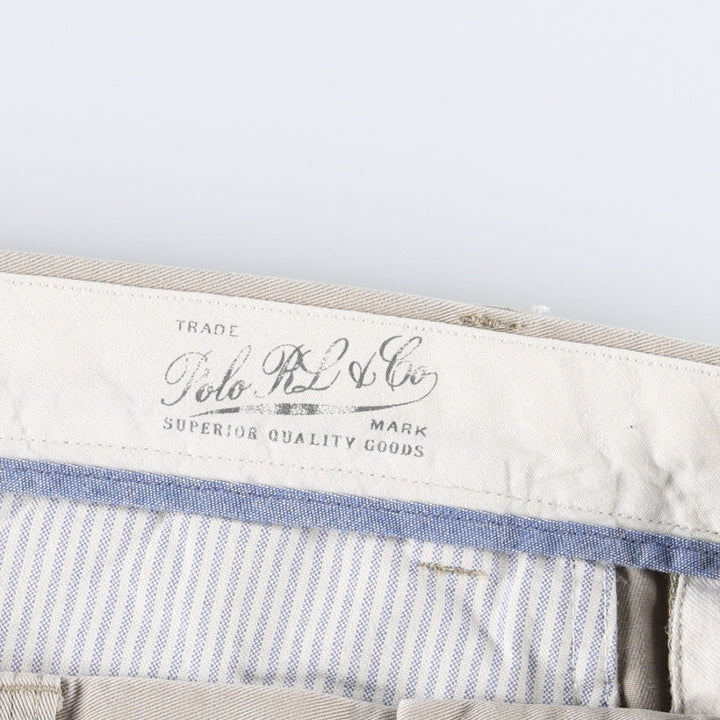 Ralph Lauren chino pants, men's size W35 (approx.) cotton ivory Vintage Second Hand