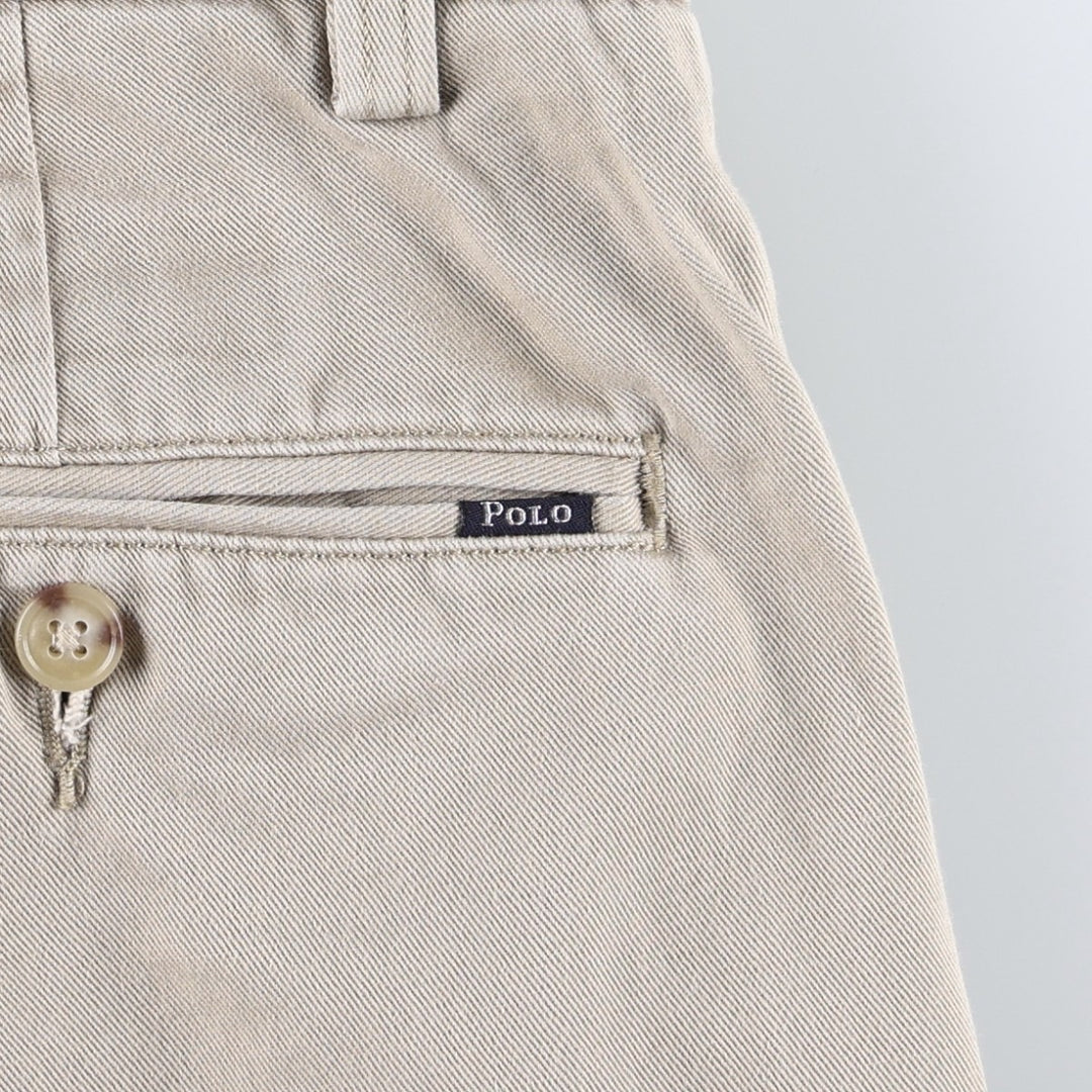 Ralph Lauren chino pants, men's size W35 (approx.) cotton ivory Vintage Second Hand