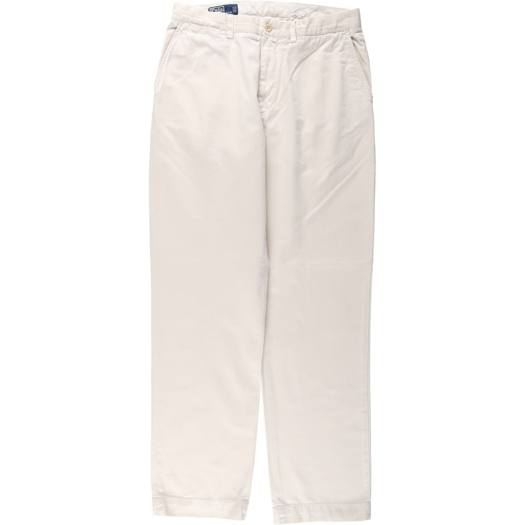 Ralph Lauren PROSPECT PANT Chino Pants, Men's W34 (approx.) cotton pale white type Vintage Second Hand