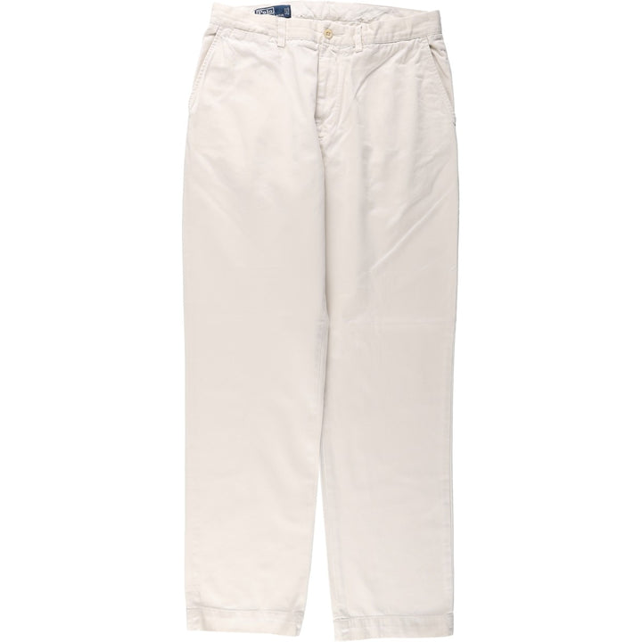 Ralph Lauren PROSPECT PANT Chino Pants, Men's W34 (approx.) cotton pale white type Vintage Second Hand