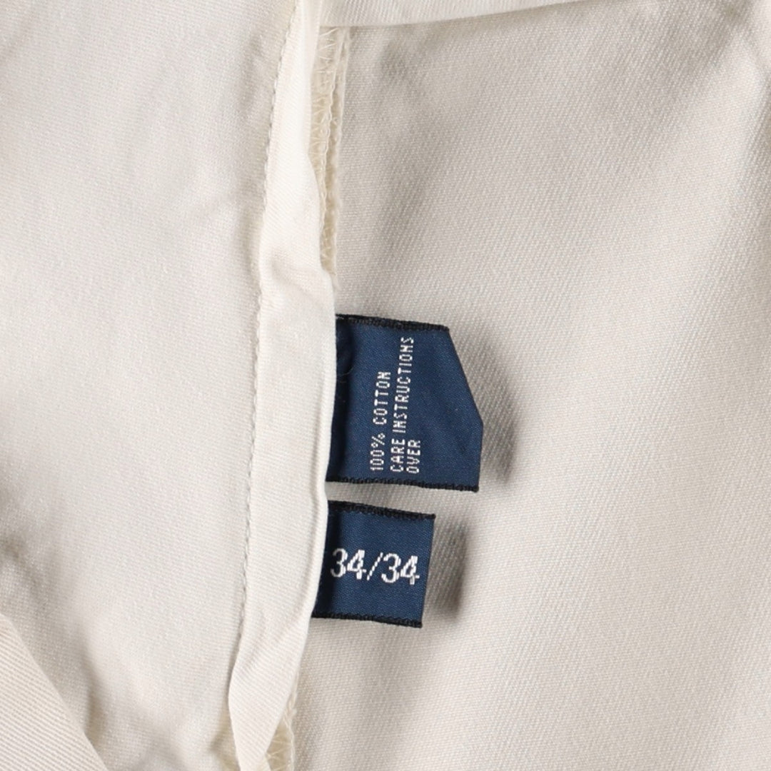 Ralph Lauren PROSPECT PANT Chino Pants, Men's W34 (approx.) cotton pale white type Vintage Second Hand
