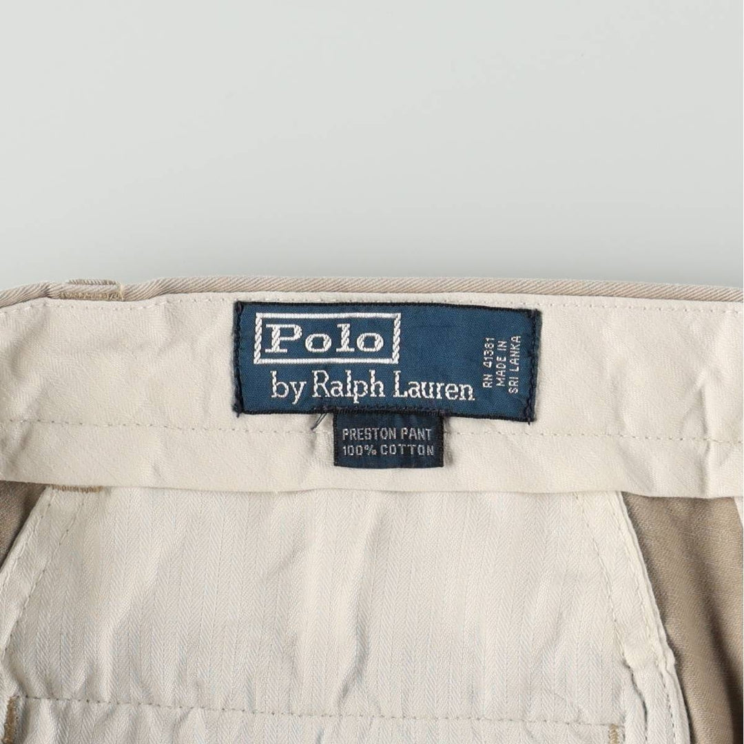 Ralph Lauren POLO by Ralph Lauren PRESTON PANT Chino pants for men, equivalent to W32 cotton Beige type Vintage Second Hand