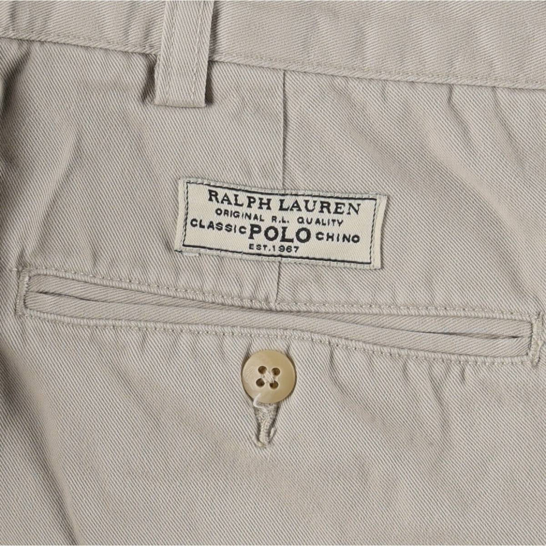 Ralph Lauren POLO by Ralph Lauren PROSPECT PANT Chino pants for men, equivalent to w35 cotton Beige type Vintage Second Hand