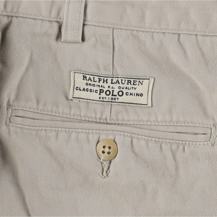 Ralph Lauren POLO by Ralph Lauren PROSPECT PANT Chino pants for men, equivalent to w35 cotton Beige type Vintage Second Hand