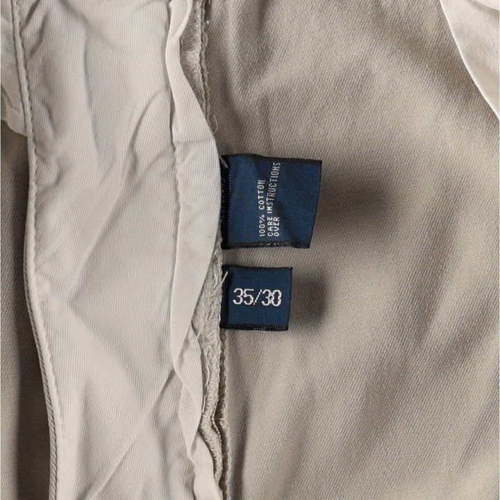 Ralph Lauren POLO by Ralph Lauren HAMMOND PANT, two-pleat chino pants, men's, w34 equivalent cotton Beige type Vintage Second Hand