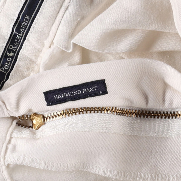 Ralph Lauren POLO RALPH LAUREN Two-pleat Chino Pants for Men, Size W32 cotton white type Vintage Second Hand