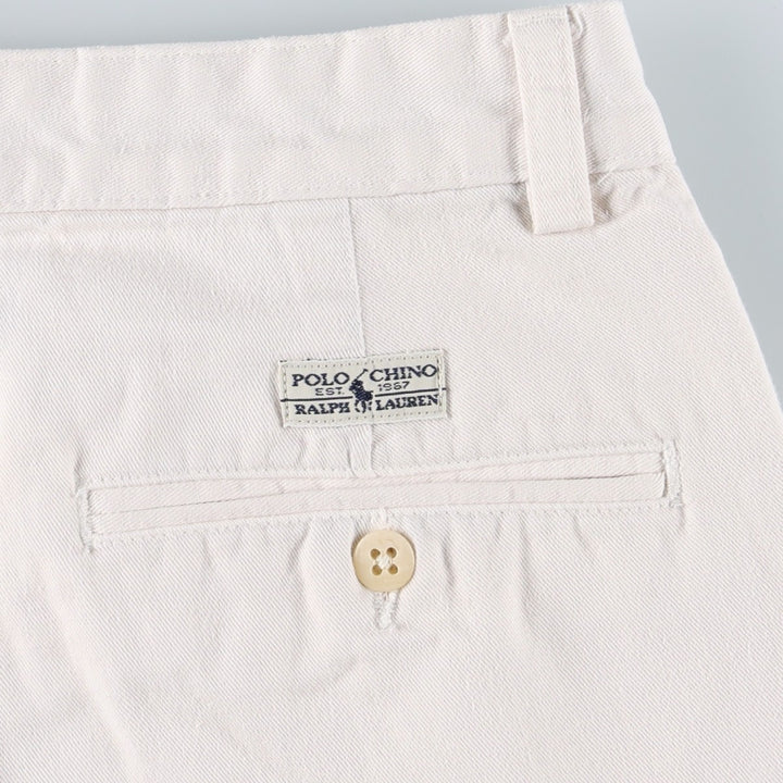 Ralph Lauren POLO RALPH LAUREN Two-pleat Chino Pants for Men, Size W32 cotton white type Vintage Second Hand