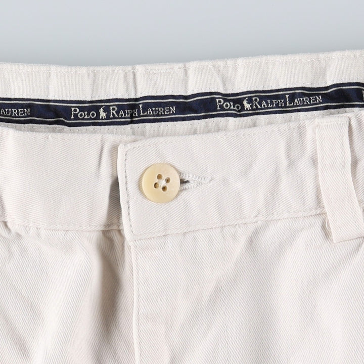 Ralph Lauren POLO RALPH LAUREN Two-pleat Chino Pants for Men, Size W32 cotton white type Vintage Second Hand