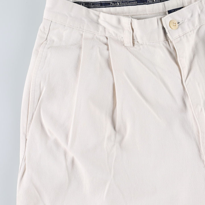 Ralph Lauren POLO RALPH LAUREN Two-pleat Chino Pants for Men, Size W32 cotton white type Vintage Second Hand