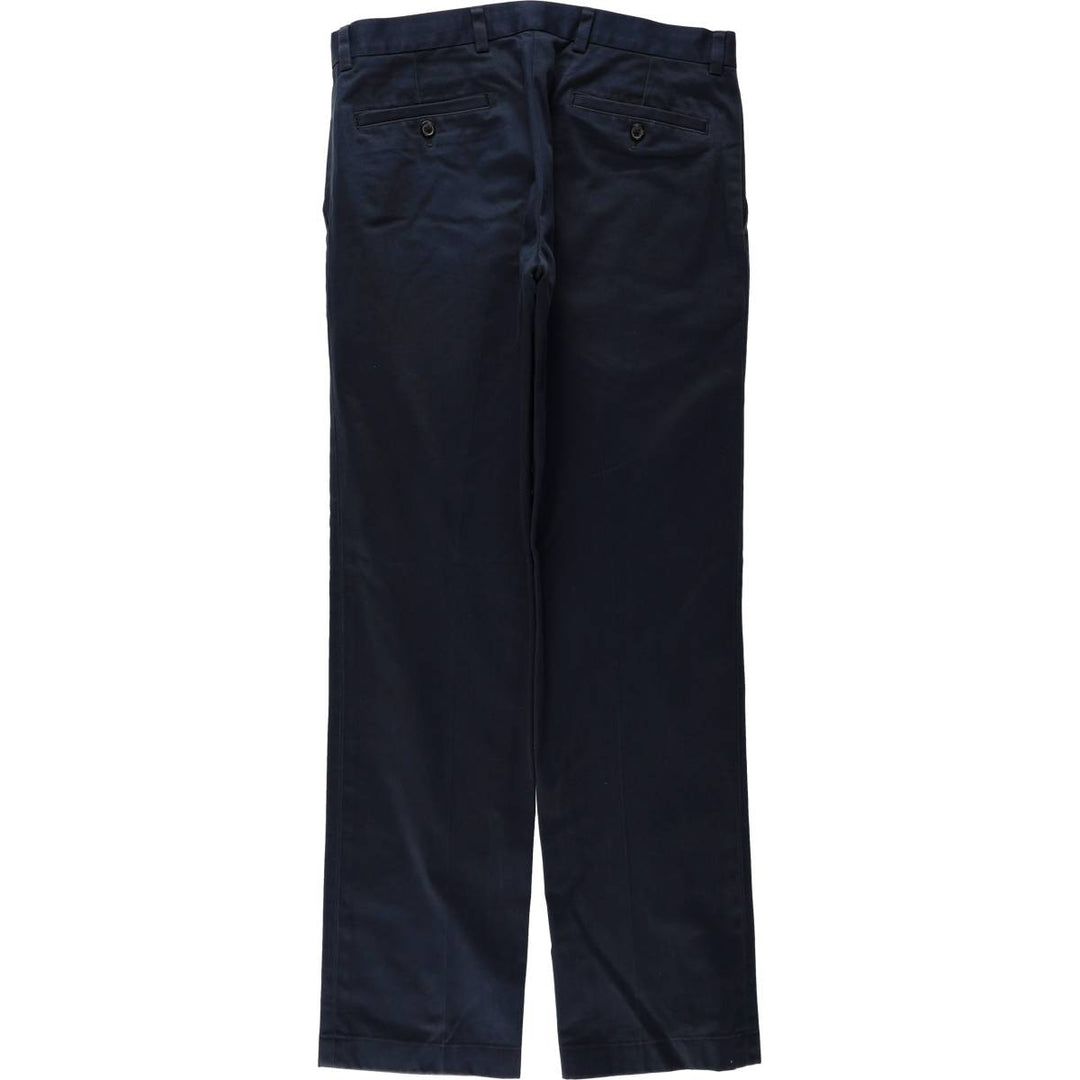 Brooks Brothers ADVANTAGE CHINO MILANO Chino Pants, Men's W34 (approx.) cotton navy blue type Vintage Second Hand