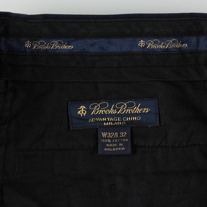 Brooks Brothers ADVANTAGE CHINO MILANO Chino Pants, Men's W34 (approx.) cotton navy blue type Vintage Second Hand