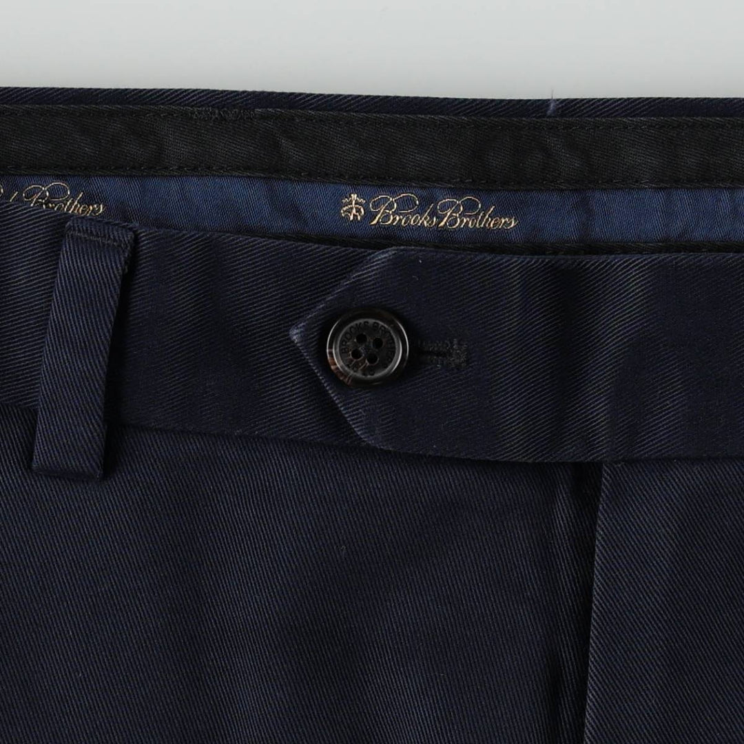 Brooks Brothers ADVANTAGE CHINO MILANO Chino Pants, Men's W34 (approx.) cotton navy blue type Vintage Second Hand