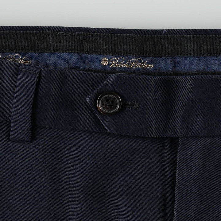 Brooks Brothers ADVANTAGE CHINO MILANO Chino Pants, Men's W34 (approx.) cotton navy blue type Vintage Second Hand