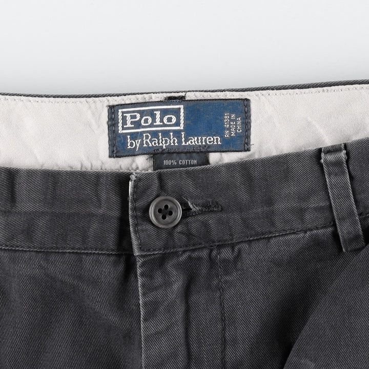 Ralph Lauren POLO by Ralph Lauren Two-pleat Chino Pants for Men, W36 cotton Charcoal Vintage Second Hand