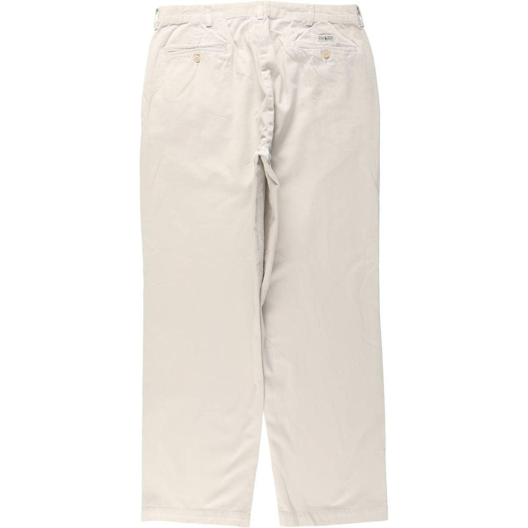 Ralph Lauren POLO by Ralph Lauren ANDREW PANT Chino Pants, Men's W35 equivalent, Two-pleat. cotton ivory Vintage Second Hand
