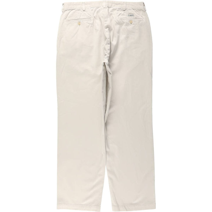 Ralph Lauren POLO by Ralph Lauren ANDREW PANT Chino Pants, Men's W35 equivalent, Two-pleat. cotton ivory Vintage Second Hand