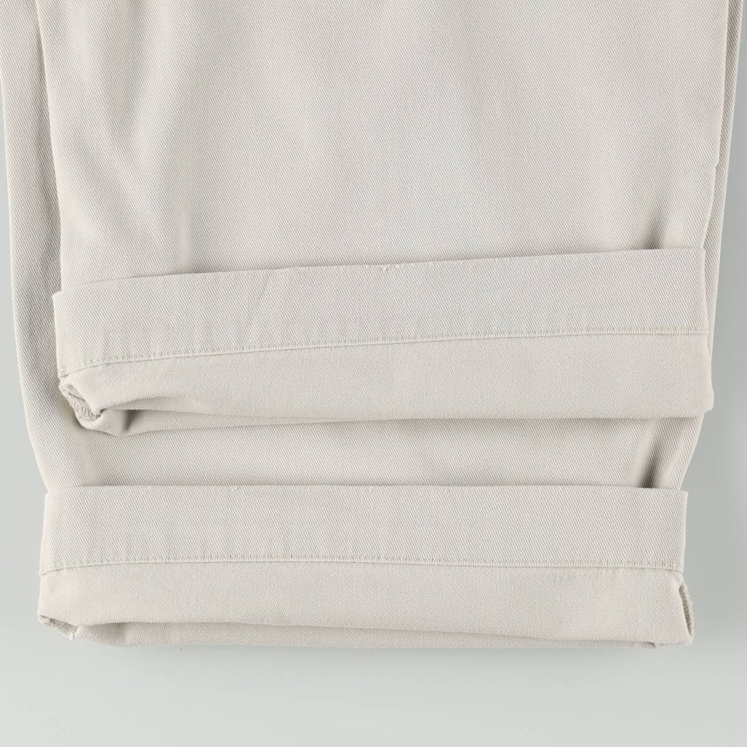 Ralph Lauren POLO by Ralph Lauren ANDREW PANT Chino Pants, Men's W35 equivalent, Two-pleat. cotton ivory Vintage Second Hand