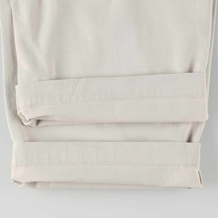 Ralph Lauren POLO by Ralph Lauren ANDREW PANT Chino Pants, Men's W35 equivalent, Two-pleat. cotton ivory Vintage Second Hand