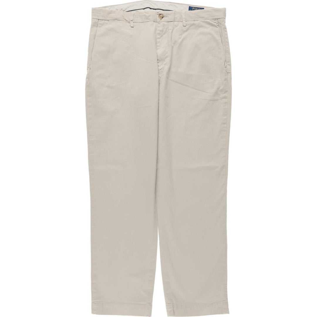 Ralph Lauren POLO RALPH LAUREN Stretch Straight Fit Chino Pants, Men's Size W34 (approx.) cotton ivory Vintage Second Hand
