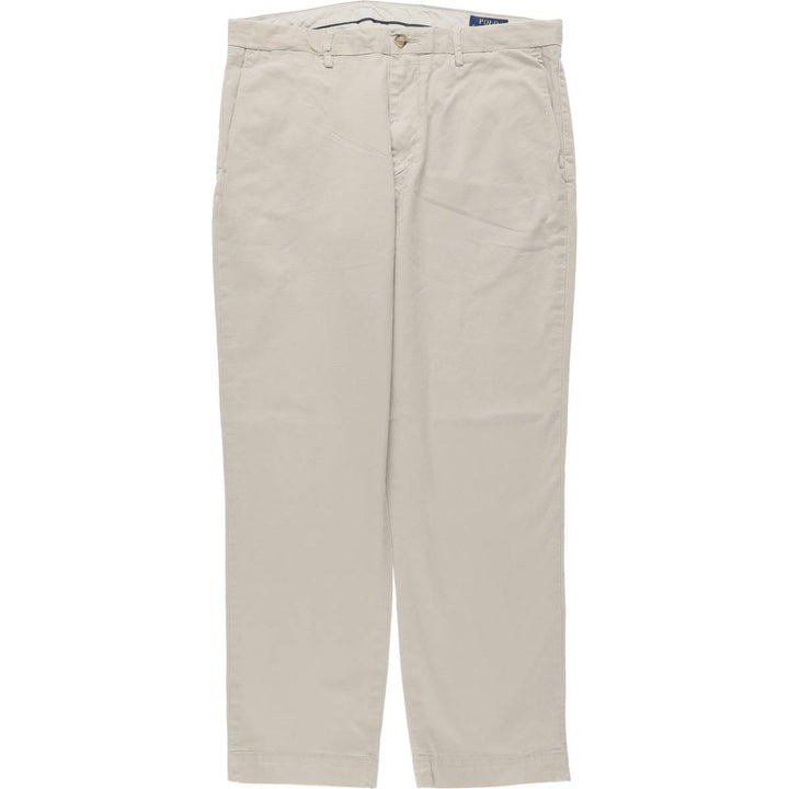Ralph Lauren POLO RALPH LAUREN Stretch Straight Fit Chino Pants, Men's Size W34 (approx.) cotton ivory Vintage Second Hand