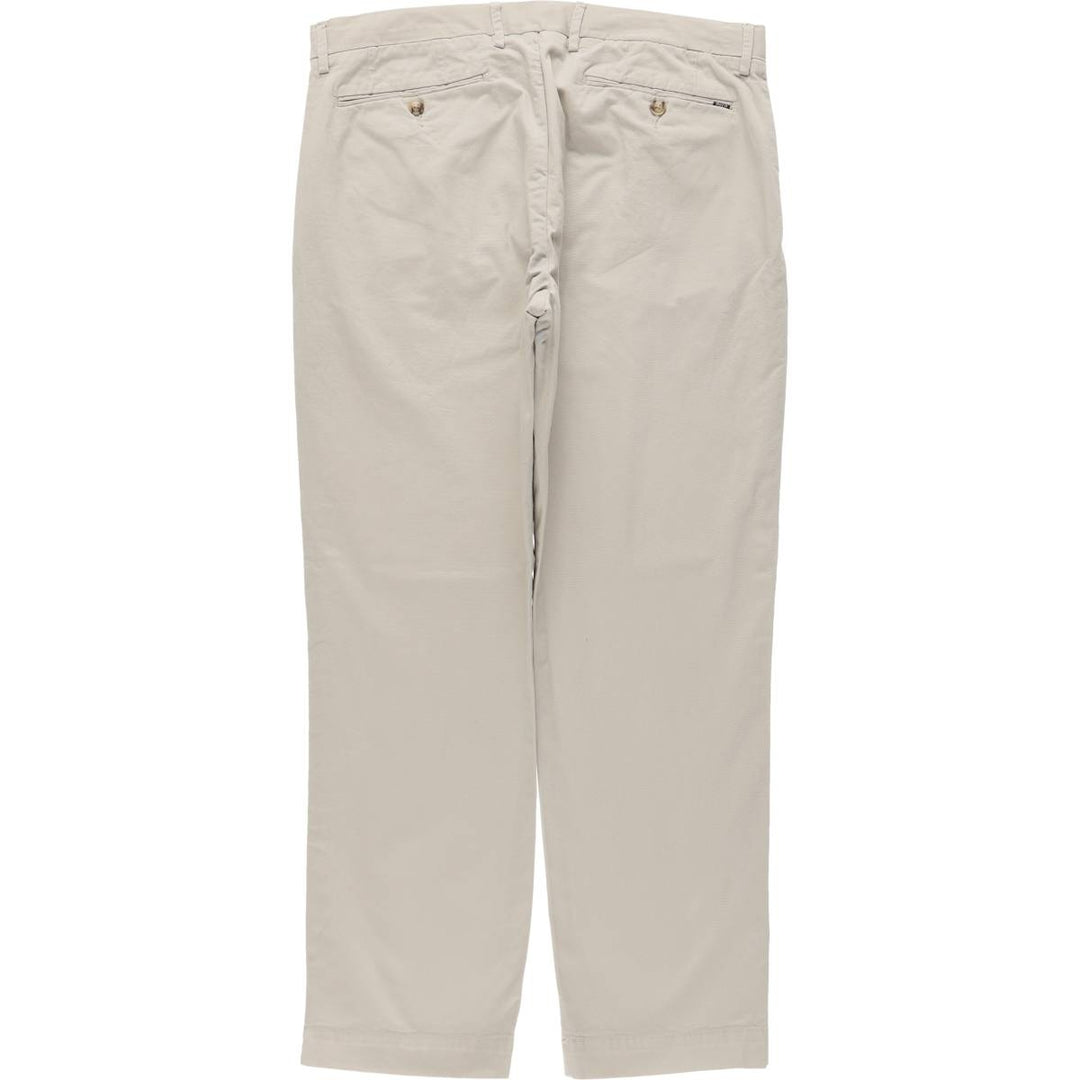 Ralph Lauren POLO RALPH LAUREN Stretch Straight Fit Chino Pants, Men's Size W34 (approx.) cotton ivory Vintage Second Hand