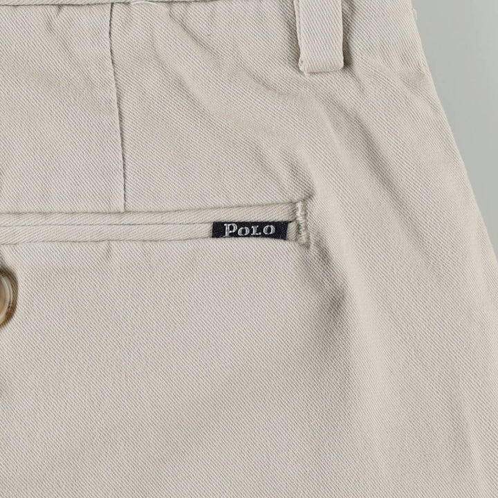 Ralph Lauren POLO RALPH LAUREN Stretch Straight Fit Chino Pants, Men's Size W34 (approx.) cotton ivory Vintage Second Hand