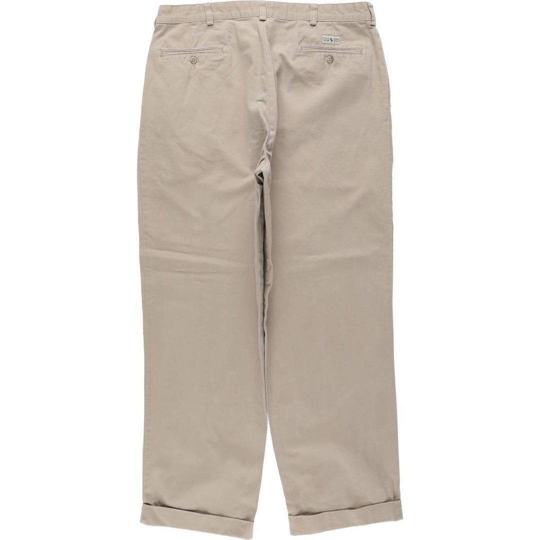 Ralph Lauren POLO RALPH LAUREN Chino Pants, Men's, Size W36 (approx.), Two-Pleat cotton Beige type Vintage Second Hand