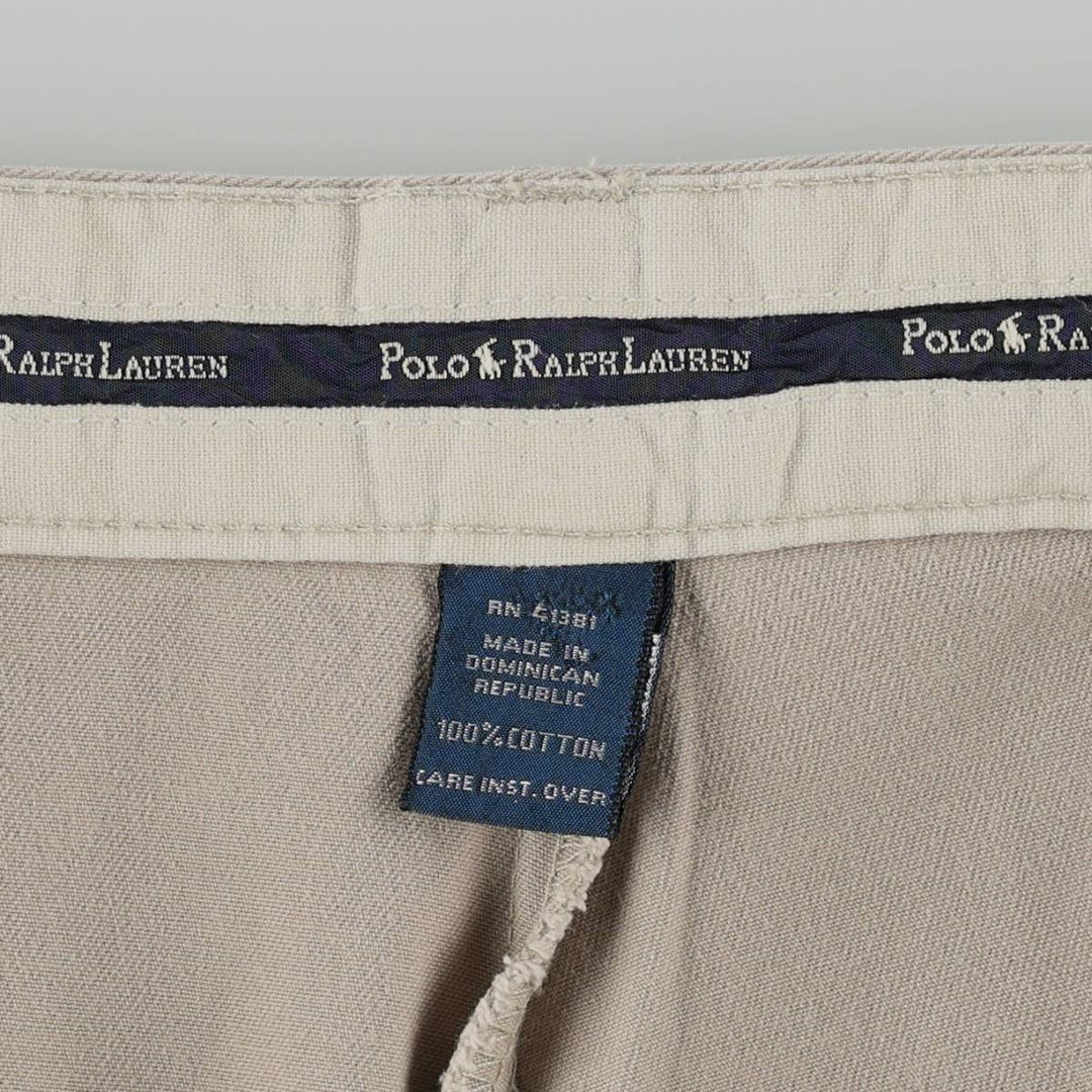 Ralph Lauren POLO RALPH LAUREN Chino Pants, Men's, Size W36 (approx.), Two-Pleat cotton Beige type Vintage Second Hand