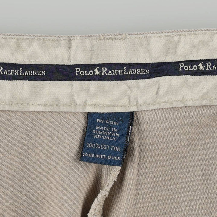 Ralph Lauren POLO RALPH LAUREN Chino Pants, Men's, Size W36 (approx.), Two-Pleat cotton Beige type Vintage Second Hand