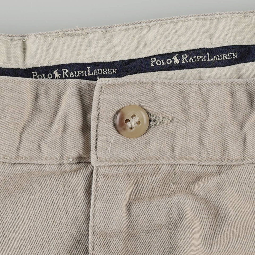 Ralph Lauren POLO RALPH LAUREN Chino Pants, Men's, Size W36 (approx.), Two-Pleat cotton Beige type Vintage Second Hand