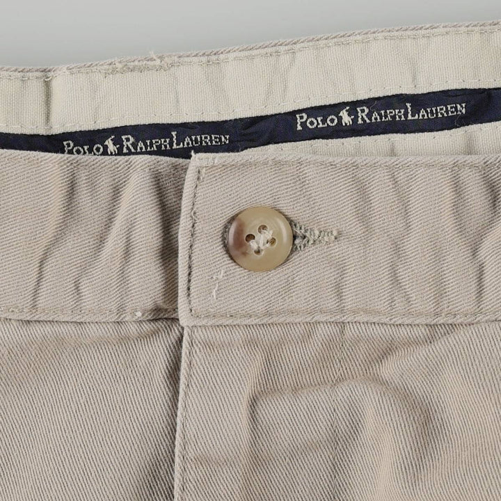Ralph Lauren POLO RALPH LAUREN Chino Pants, Men's, Size W36 (approx.), Two-Pleat cotton Beige type Vintage Second Hand