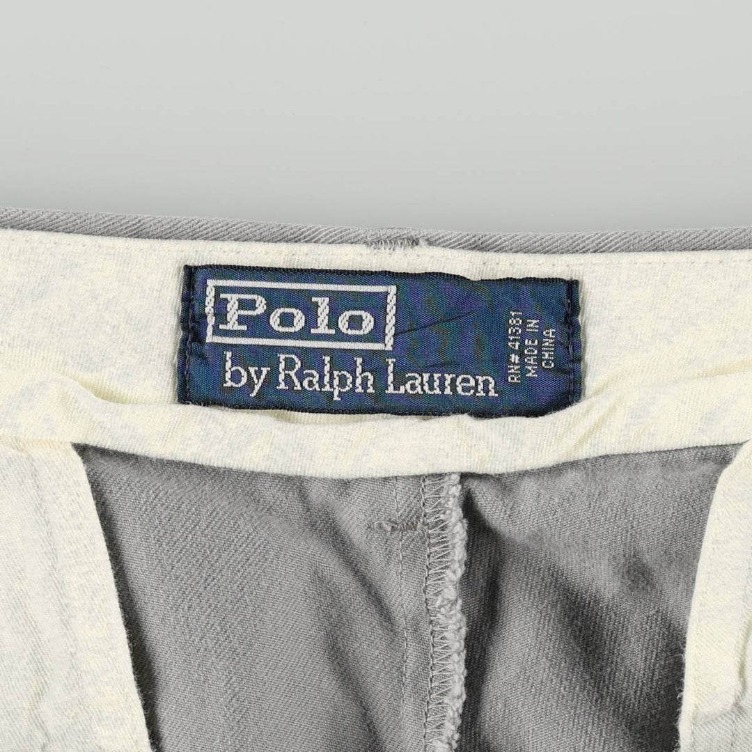 Ralph Lauren POLO by Ralph Lauren Chino Pants, Men's Size W34 (approx.) cotton gray type Vintage Second Hand