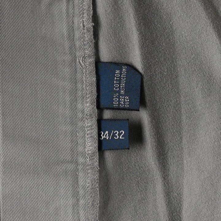 Ralph Lauren POLO by Ralph Lauren Chino Pants, Men's Size W34 (approx.) cotton gray type Vintage Second Hand