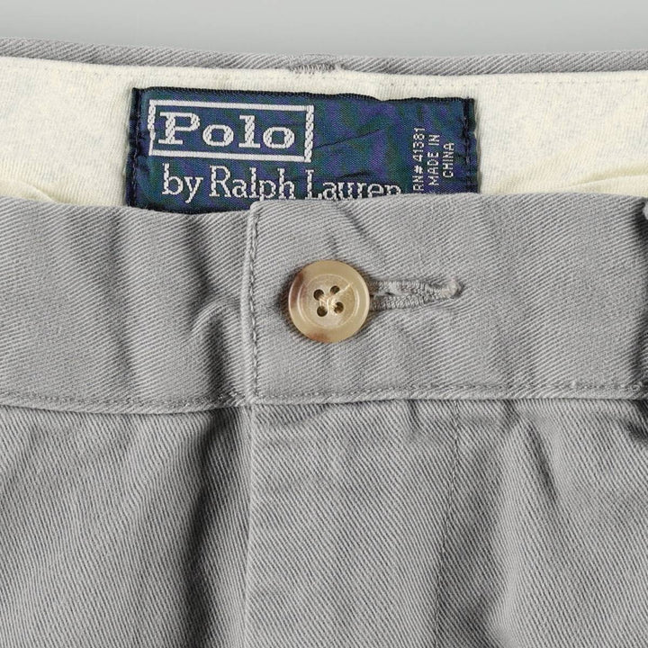Ralph Lauren POLO by Ralph Lauren Chino Pants, Men's Size W34 (approx.) cotton gray type Vintage Second Hand