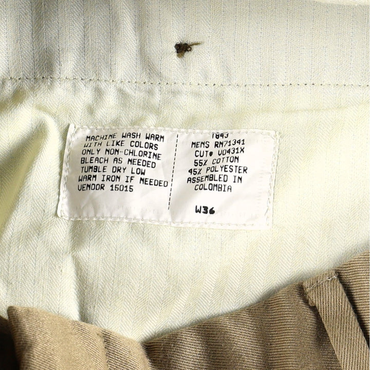 Vintage LLBean chino pants from the 1990s, men's size W36 (approx.). cotton Beige type Vintage Second Hand