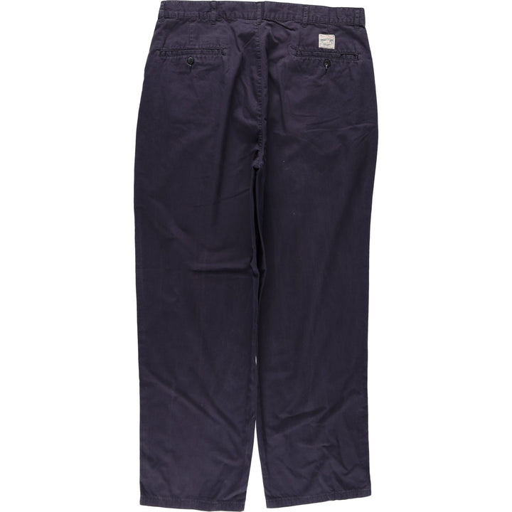 Ralph Lauren Polo by Ralph Lauren Two-Pleat Chino Pants, Men's Size W35 (approx.) cotton navy blue type Vintage Second Hand