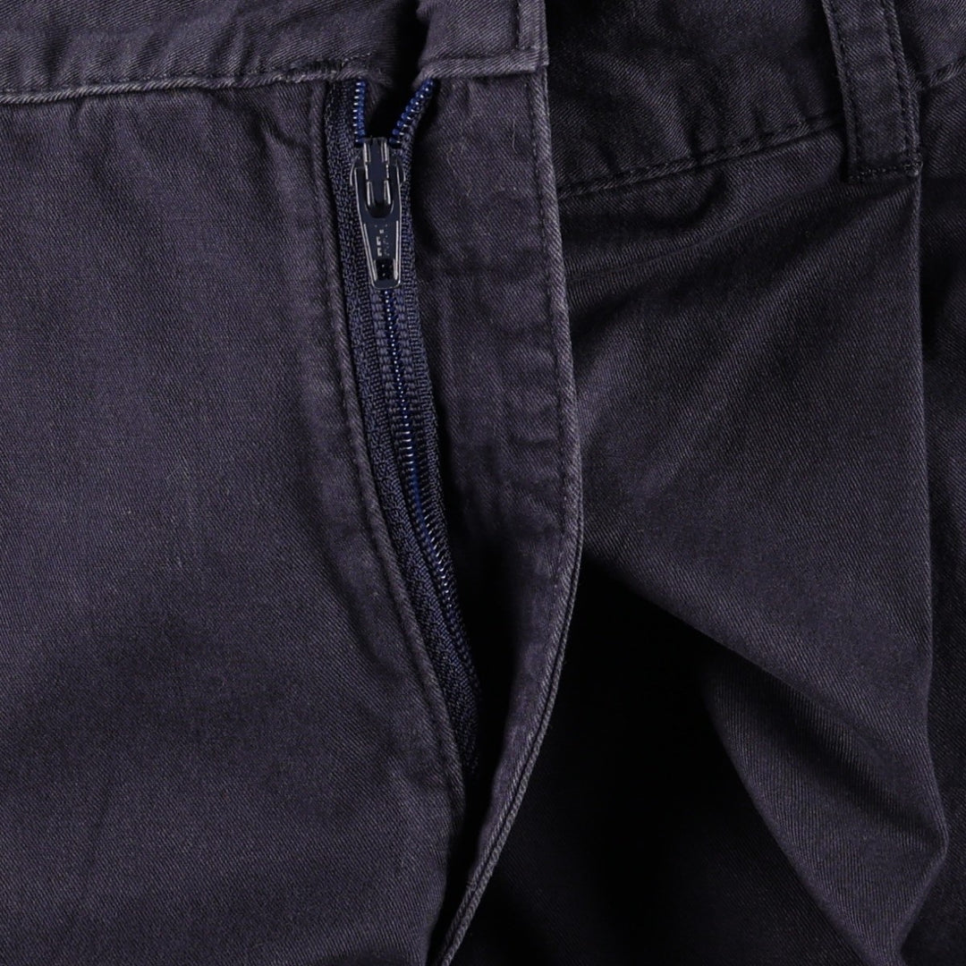 Ralph Lauren Polo by Ralph Lauren Two-Pleat Chino Pants, Men's Size W35 (approx.) cotton navy blue type Vintage Second Hand