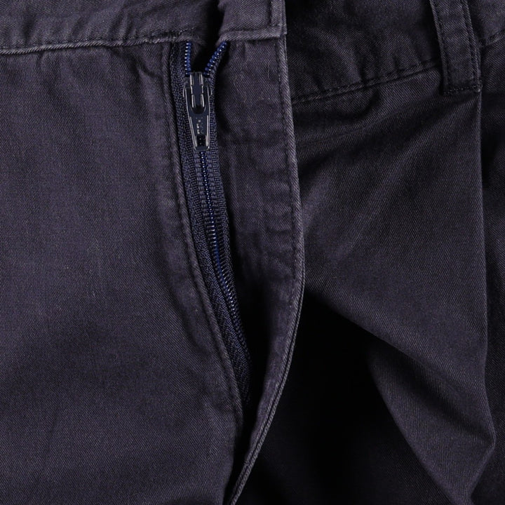 Ralph Lauren Polo by Ralph Lauren Two-Pleat Chino Pants, Men's Size W35 (approx.) cotton navy blue type Vintage Second Hand