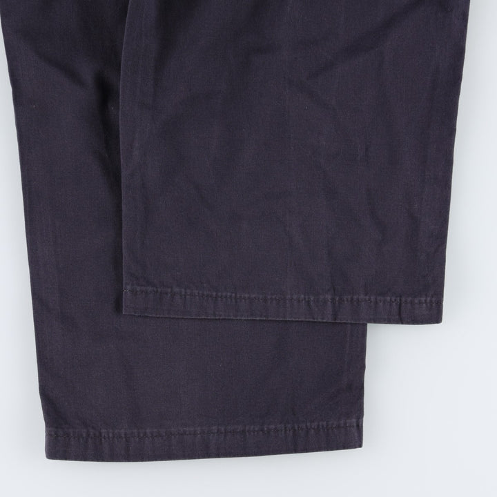 Ralph Lauren Polo by Ralph Lauren Two-Pleat Chino Pants, Men's Size W35 (approx.) cotton navy blue type Vintage Second Hand