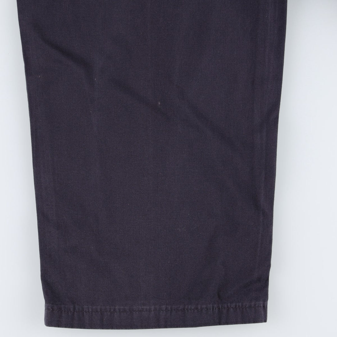 Ralph Lauren Polo by Ralph Lauren Two-Pleat Chino Pants, Men's Size W35 (approx.) cotton navy blue type Vintage Second Hand
